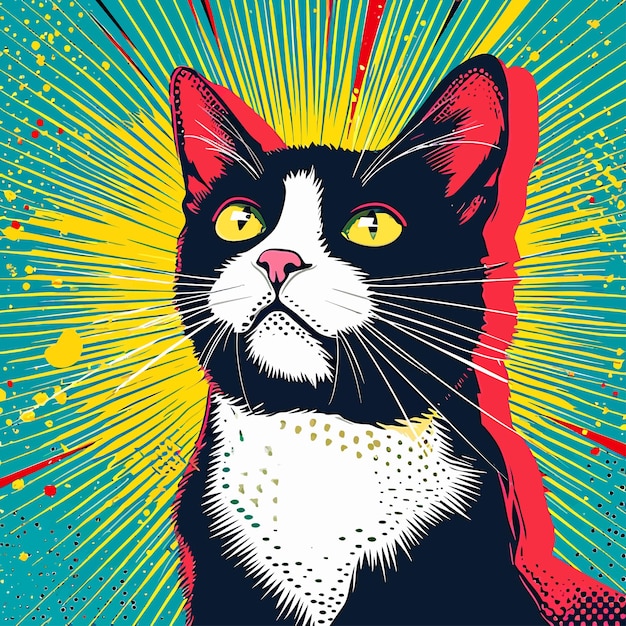 Vector camiseta de vector de gato