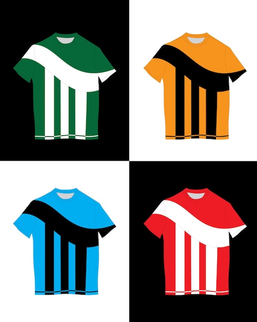 Camiseta de vector libre con 4 colores