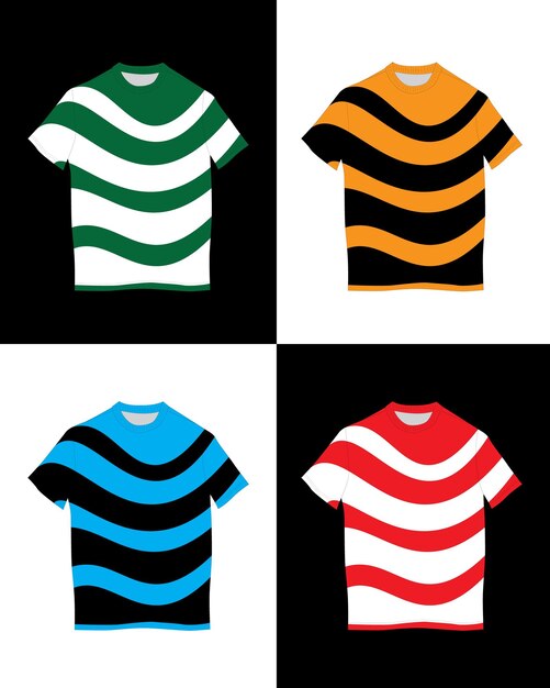 Camiseta de vector libre con 4 colores