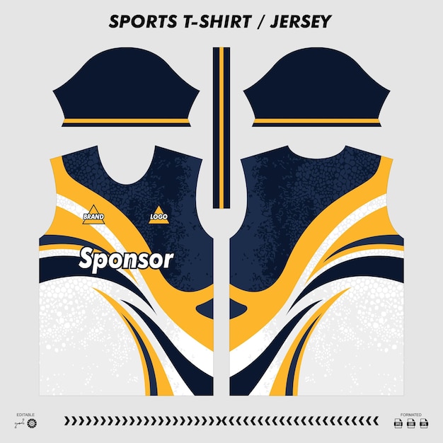 Camiseta vectorial diseño deportivo camiseta de sublimación