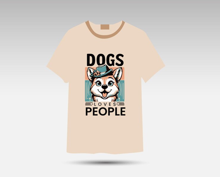 Camiseta vectorial para perros con diseño tipográfico