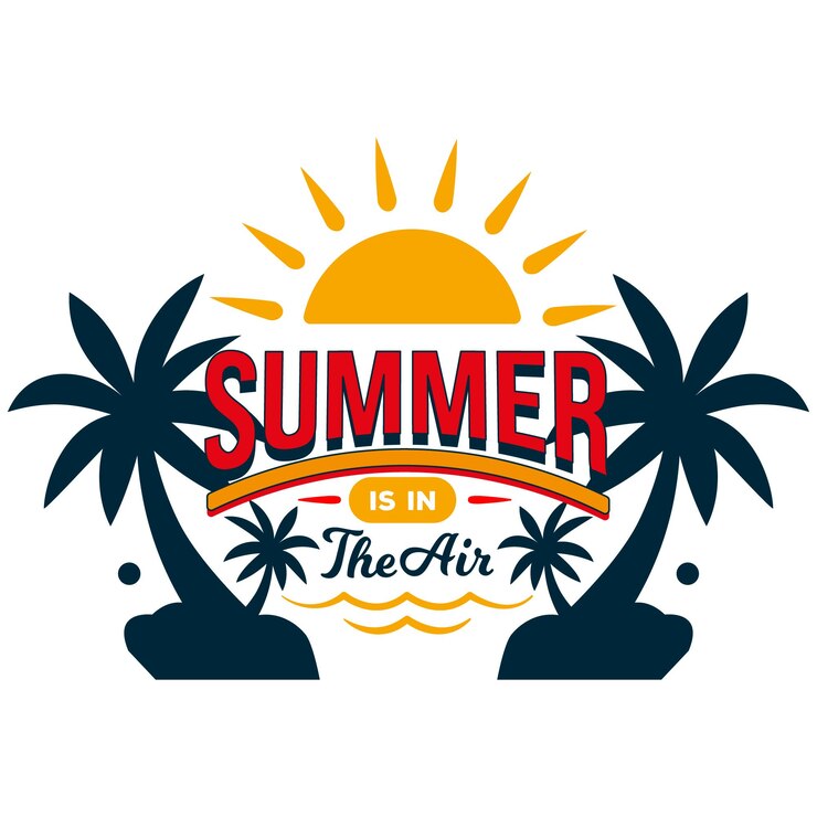 Camiseta de verano con letras con playa y océano