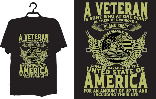 Camiseta de veterano estadounidense de diseño
