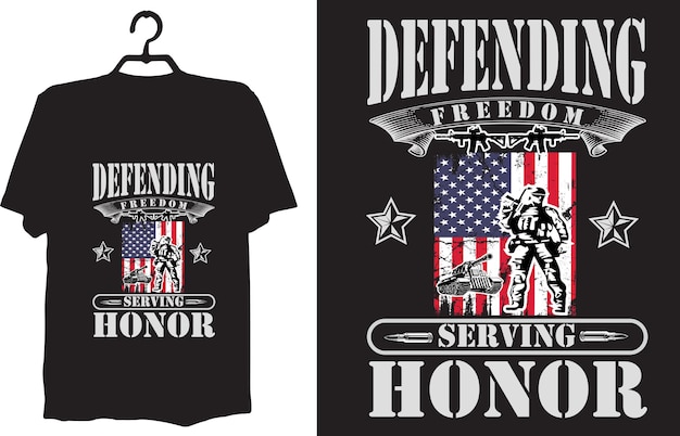 Camiseta de veterano estadounidense de diseño