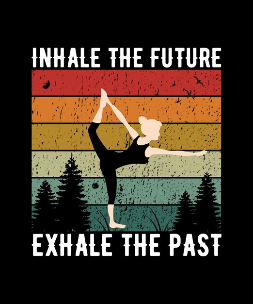Camiseta de yoga y diseño de plantillas