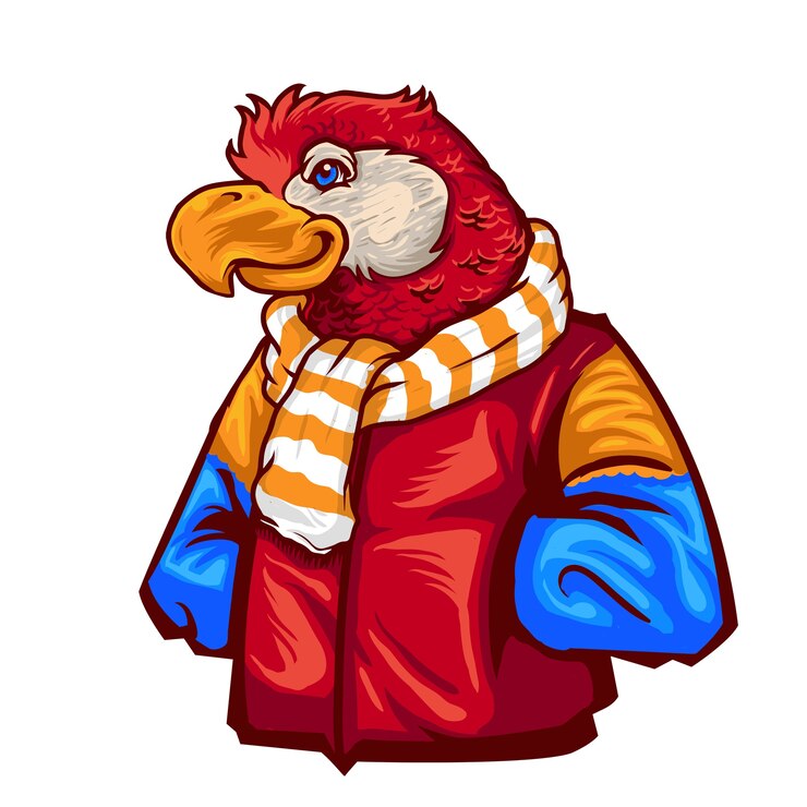 Vector camisetas coloridas del cabrito del pájaro del loro
