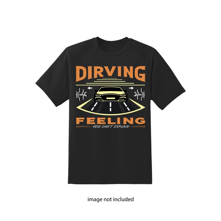 Camisetas de conducción para el archivo vectorial de impresión