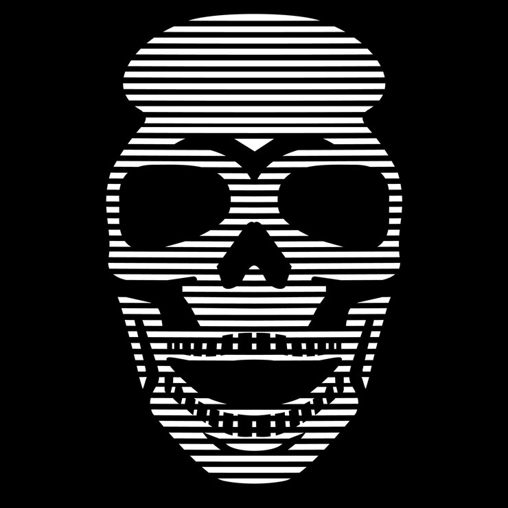 Vector camisetas de diseño digital skullvintage