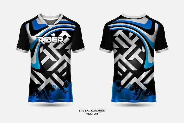 Camisetas de diseño de jersey deportivo de líneas y formas abstractas adecuadas para carreras de motocross de juegos de fútbol