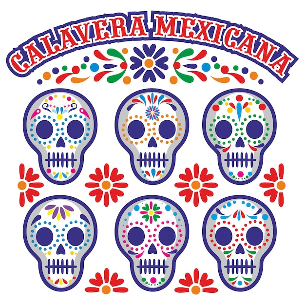 Camisetas con diseño vintage de calavera de azúcar mexicana del Día de los Muertos