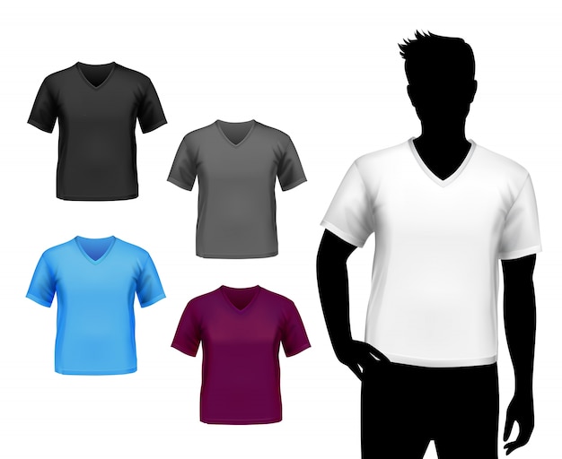 Camisetas masculinas conjunto