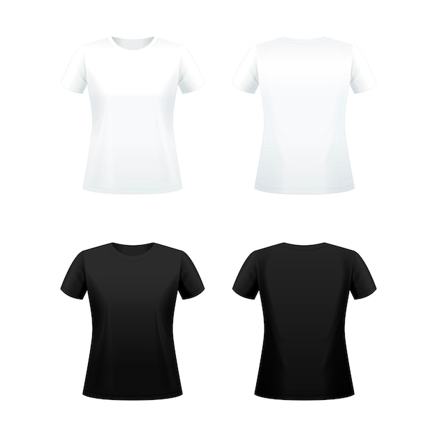 Vector camisetas para mujer