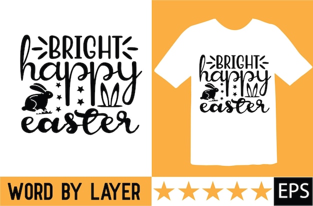 Vector las camisetas de pascua el diseño vectorial de la tipografía de pascua