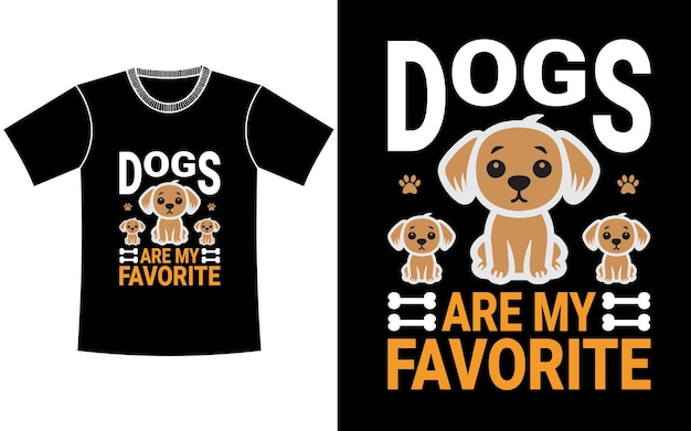 Las camisetas de perros diseñan vectores