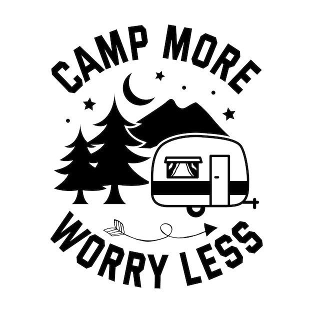 un campamento con las palabras "campamento más más" en él