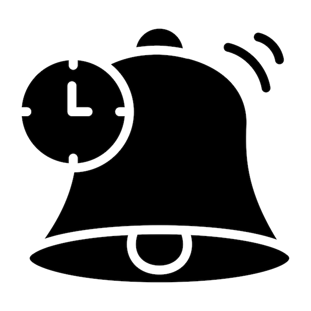una campana negra con la hora de las 11 en ella