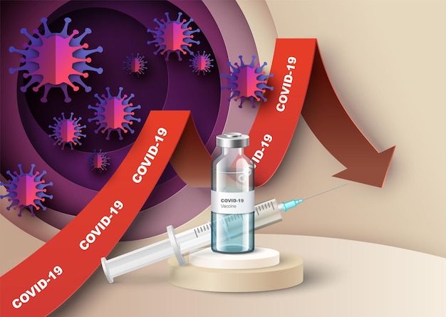 Campaña de vacunación coronavirus protección contra la enfermedad covid vacuna segura y eficaz vector ...