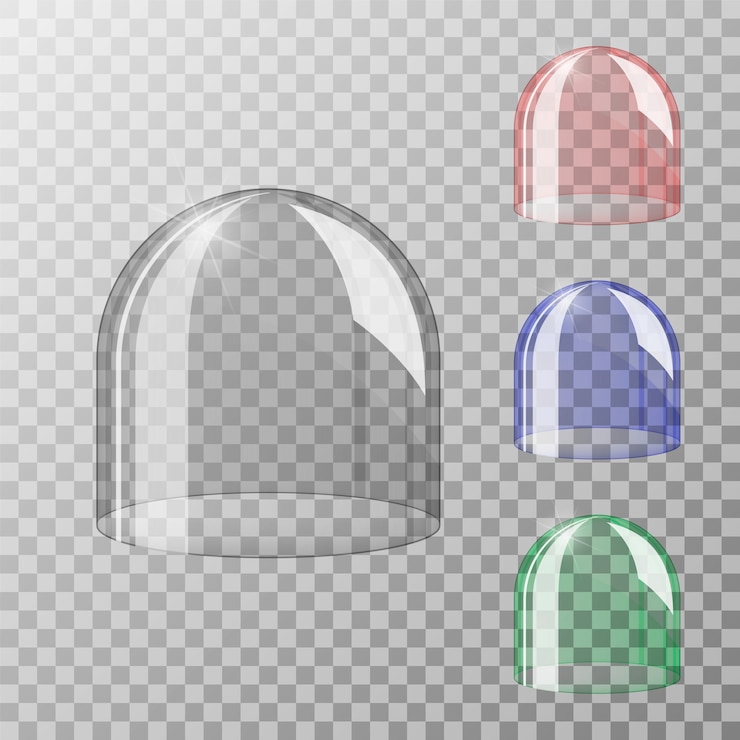 Vector campana de vidrio transparente (matraz).