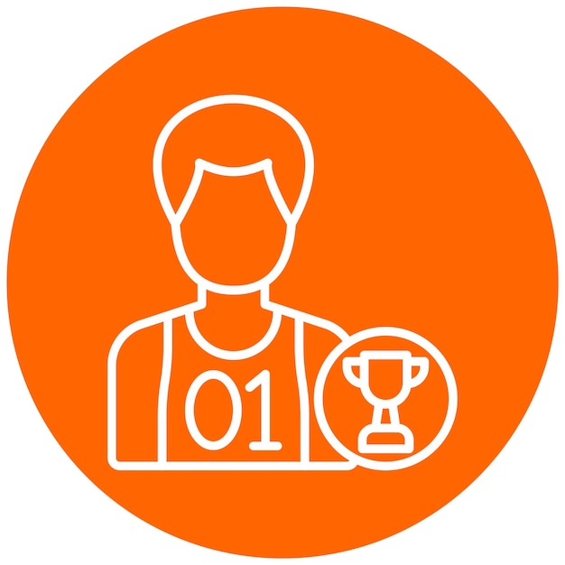 Campeón de diseño vectorial Estilo de icono femenino