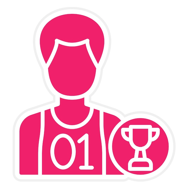 Campeón de diseño vectorial Estilo de icono femenino