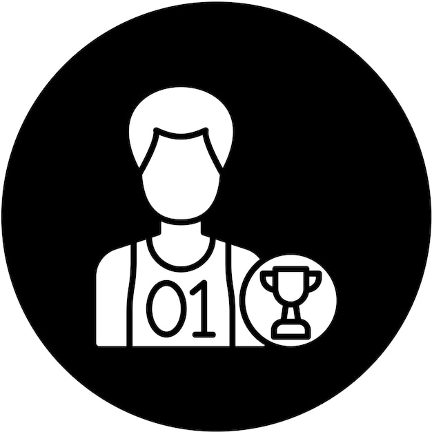 Campeón de diseño vectorial Estilo de icono femenino