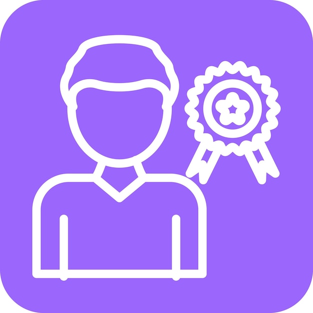 Campeón de diseño vectorial Estilo de ícono masculino