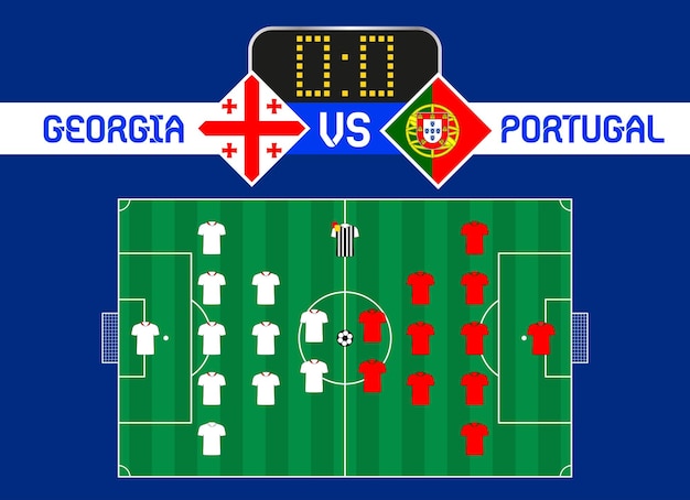 Vector campeonato de europa inglaterra vs portugal