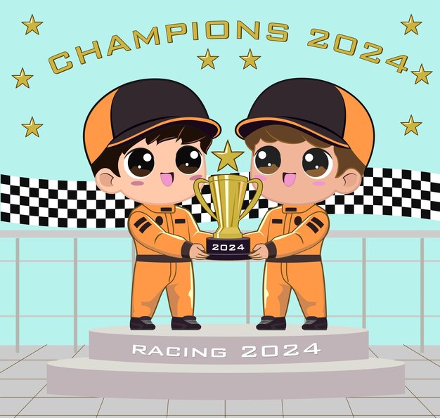 Campeones de las carreras de Kawaii