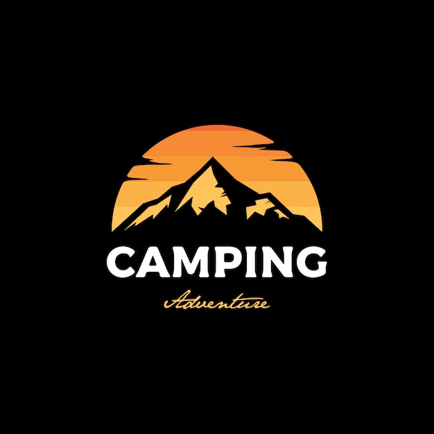 Camping al atardecer logo