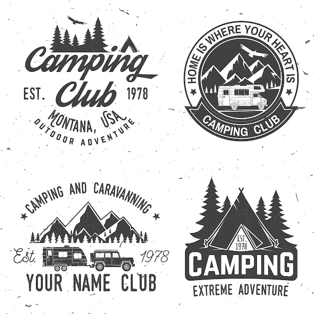 Camping aventura extrema ilustración vectorial