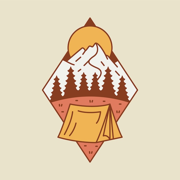 Camping y buena naturaleza ilustración gráfica arte vectorial diseño de camiseta