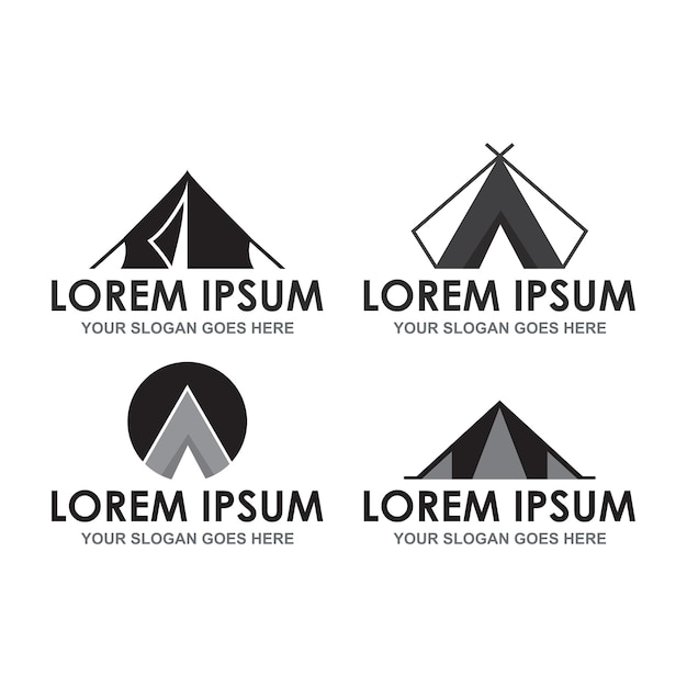 camping logo aventura logo vector