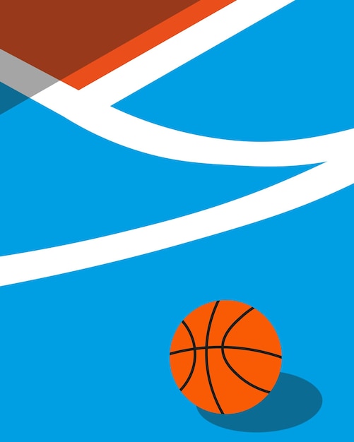 Vector campo de baloncesto