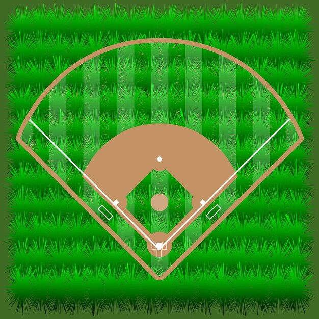Vector campo de béisbol