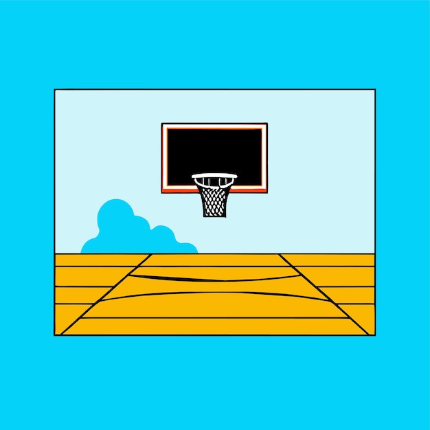 campo de juego de baloncesto