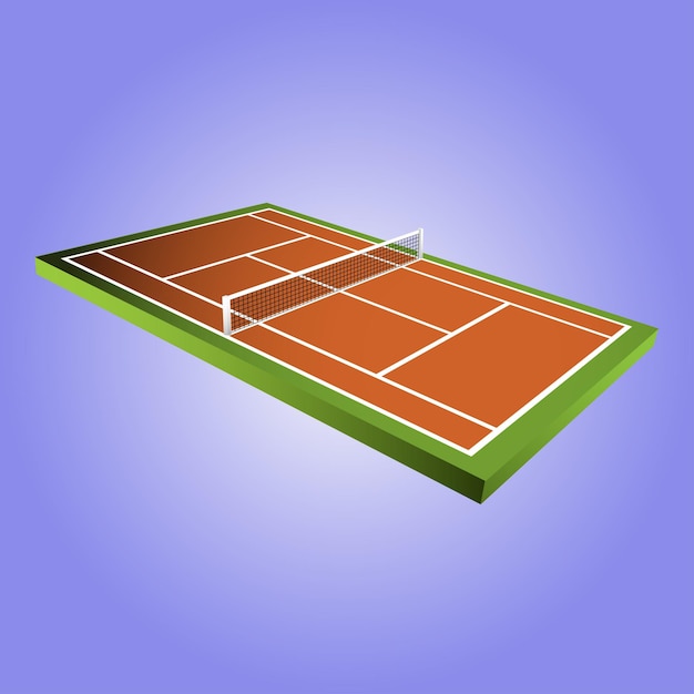 Vector campo de tenis de ilustración de arte