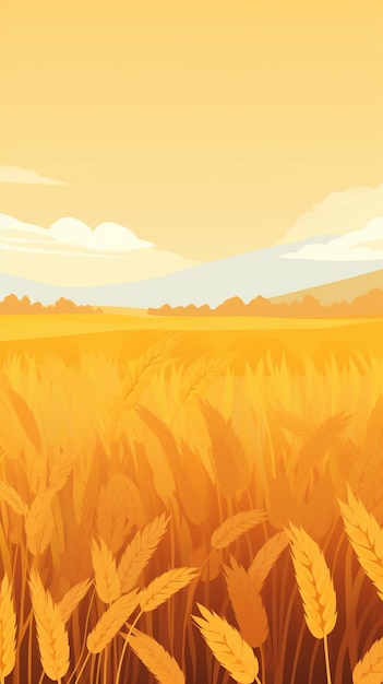 El campo de trigo dorado durante el otoño 4