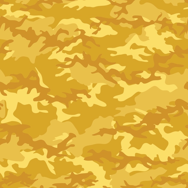 Camuflaje de bosque de moda sin costuras con manchas de oro amarillo vector patrón de camuflaje militar camuflaje textil estampado militar papel tapiz sin costuras enmascaramiento de estilo de ropa repetir impresión