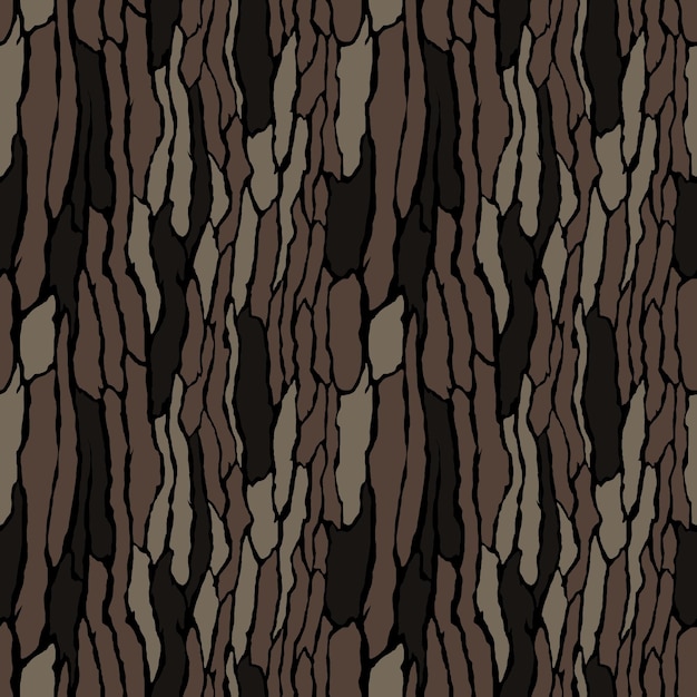 Vector camuflaje de corteza de árbol patrón de camo de madera