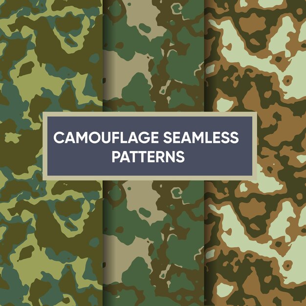 camuflaje militar de patrones sin fisuras Vector Premium