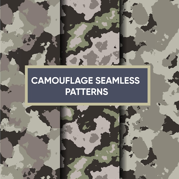 Vector camuflaje militar de patrones sin fisuras vector premium