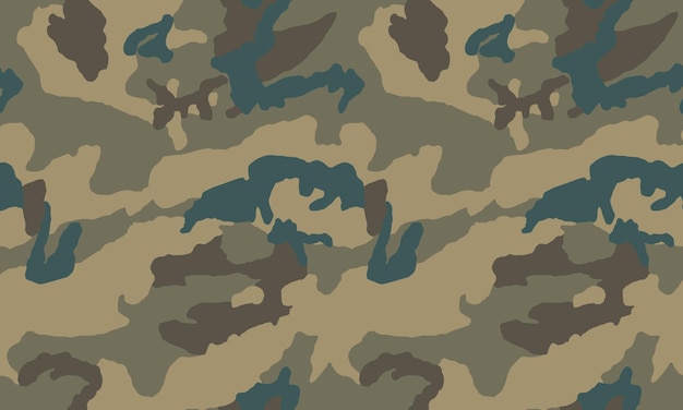 El camuflaje militar de textura repite el patrón de ilustración vectorial sin costuras