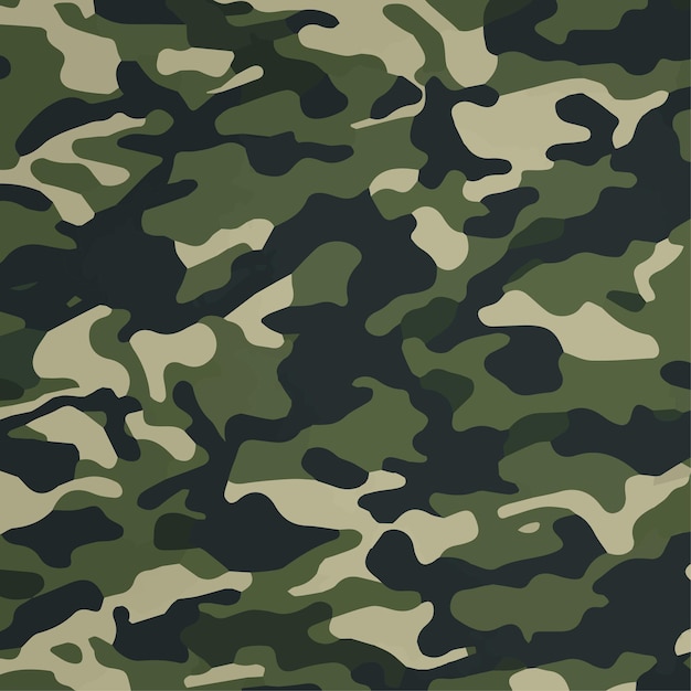 Camuflaje patrón sin costuras estilo de moda camo impresión repetida ilustración vectorial textura caqui