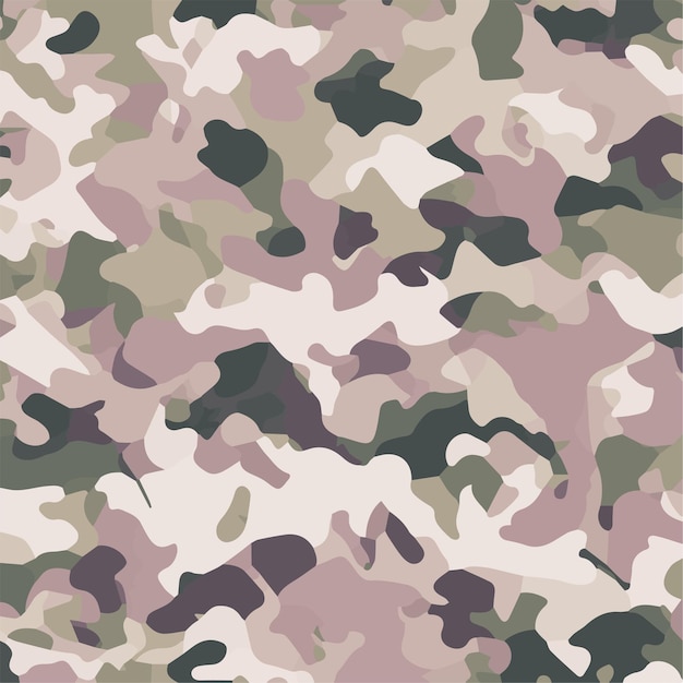 Camuflaje patrón sin costuras estilo de moda camo impresión repetida ilustración vectorial textura caqui