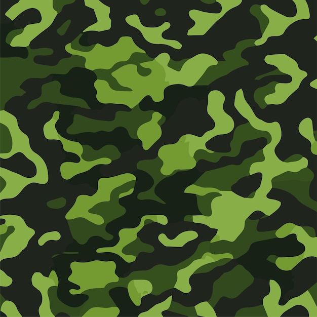 Camuflaje patrón sin costuras Estilo de moda camo repetir impresión Vector ilustración Textura caqui