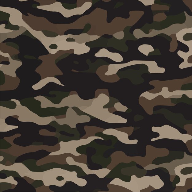 Camuflaje patrón sin costuras Estilo de moda camo repetir impresión Vector ilustración Textura caqui