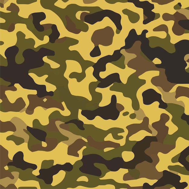 Camuflaje patrón sin costuras Estilo de moda camo repetir impresión Vector ilustración Textura caqui