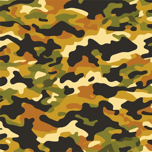 Camuflaje patrón sin costuras Estilo de moda camo repetir impresión Vector ilustración Textura caqui