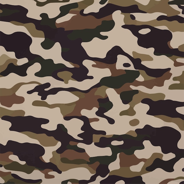 Camuflaje patrón sin costuras Estilo de moda camo repetir impresión Vector ilustración Textura caqui