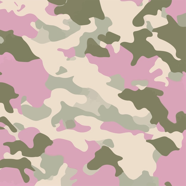 Camuflaje patrón sin costuras Estilo de moda camo repetir impresión Vector ilustración Textura caqui